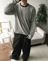 Lav Crop Contrast Knit