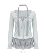 Sophie Dot Layered Cardigan Set