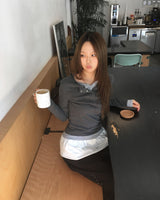 レイヤードボタンTシャツ