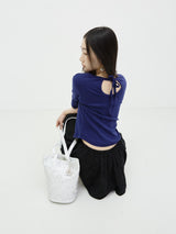 Nue 2Way 3/4タイTシャツ プラム