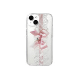 【MADE】romantic pink lace ribbon standard gelhard phonecase