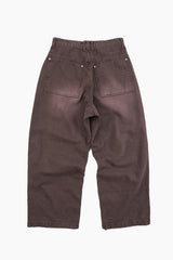 Morrow purple brown wide denim pants