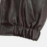 (UNISEX) Rush Crop Leather Jacket