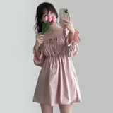 Pony shirring dress