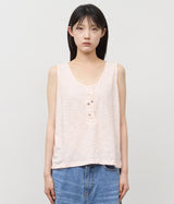 (W) ロッジ ボタン スリーブレス