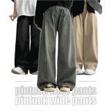 Bow pintuck wide pants