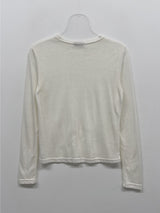 Ocean Tencel See-through Round Neck T-shirt