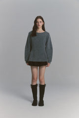 Angora Flare Sweatshirt Charcoal