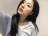 Black pearl necklace (1color)