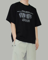 Bling lettering short sleeve t-shirt