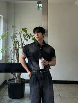 Ever snap muscle-fit denim shirt