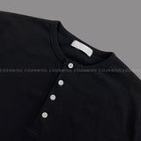 ウィユトムヘンリーネックVネック長袖Tシャツ (3 colors)