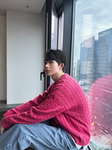 LMN Life Semi Oversized Fit Twisted Round Knitwear (5 colors)