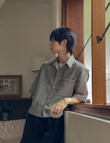 Fury Seersucker クロップ半袖シャツ