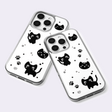 ベビーキティシルバーエポキシスマホケース