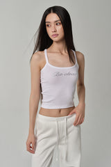 Be clear sleeveless, White