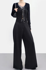 Amantee French layered cardigan