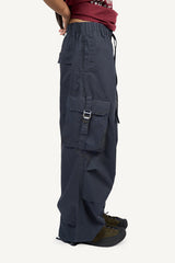 バックルウォッシュドカーゴワイドパンツ