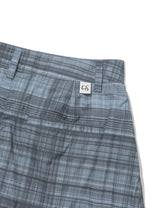 RUFFLE CHECKERED SKIRT CARGO PANTS(BLUE)