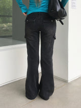 Nomad Washing Multi-Cargo Bootcut Denim Pants (3c)