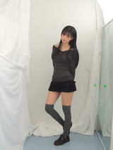 button shawl collar knitwear