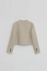 WOOLLY NO COLLAR JACKET