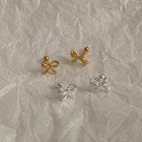 (silver925) ラブリーリボンピアス type2 *gold