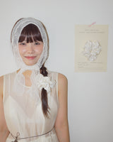 FLOWER JACQUARD PATTERN HAIR SHUSHU SCRUNCHIE(1ps)