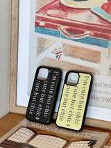 [MADE] cute but chic lettering epoxy bumper case_butter yellow