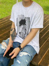 Rose Square Printing Short Sleeve T 2C