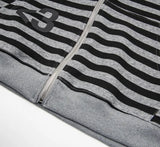 Stripe Graphic Hoodie Zip-Up