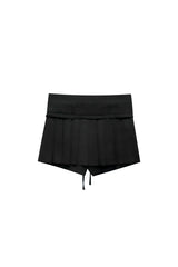 ASTRAL PLEATS SKIRT PANTS / BLACK