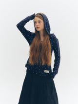 Floral Hoodie (Navy)