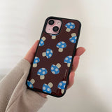 mushroom epoxy bumper case - brown blue