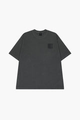  Crack Printed Pigment Short Sleeve Pigment Charcoal