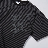 Untitled スターリーナイトスモールストライプ半袖 Black Charcoal