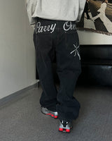 PD Handle Embroidered Denim Pants (3C)