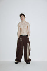 Column Wide Pants (Nether-brown)