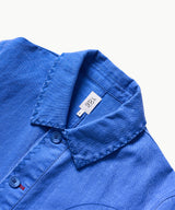 Floral Stitch French Work Jacket - Blue
