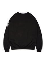 [起毛]UNISEX Rugby Team Jersey Heavy Terry V-Neck Sweatshirt Black (FCE4TS653K)