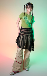 Pom Pom Lace Skirt 