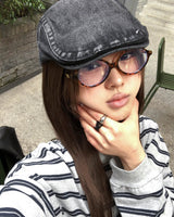 Vintage denim hunting cap