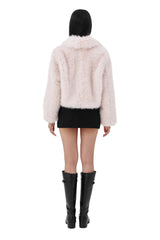 Holiday blanket fur jacket, Pink