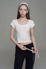Soft Club signature top, Ivory