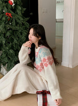 #Sorbet Ribbon Nordic Wool Knit (2color)