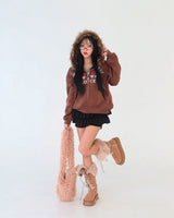 Suede cancan skirt pantskirt