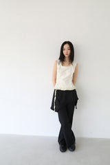 RUFFLE LAYERED PANTS (BLACK)