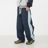 Piping mix-color nylon pants 3color