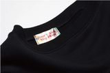One-Shoulder Crop Sweatshirt-Black