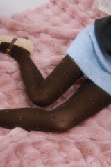 cherry pattern tights (brown)